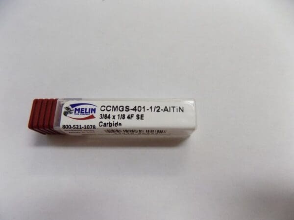 Melin End Mill 2/64" x 1/8" x 1-1/2" 4FL AlTiN Carbide QTY 4 CCMGS-401-1/2-ALTIN