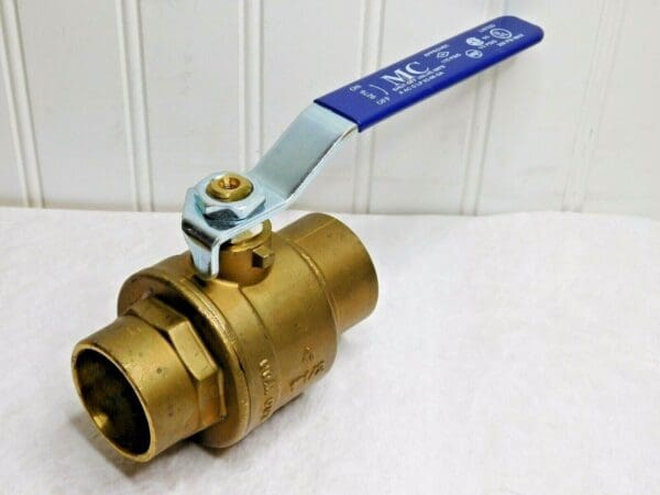 Midwest Control Brass Ball Valve Solder-End 1-1/2" CxC NSF BVS-150