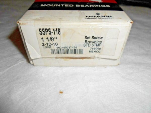 Browning Mounted Ball Bearing Pillow Block 1-1/8" 2-Bolt SSPS-118