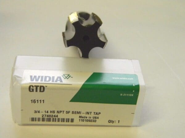 Widia GTD Interrupted Thread Pipe Tap 3/4"-14 HS NPT 5FL HSS 16111