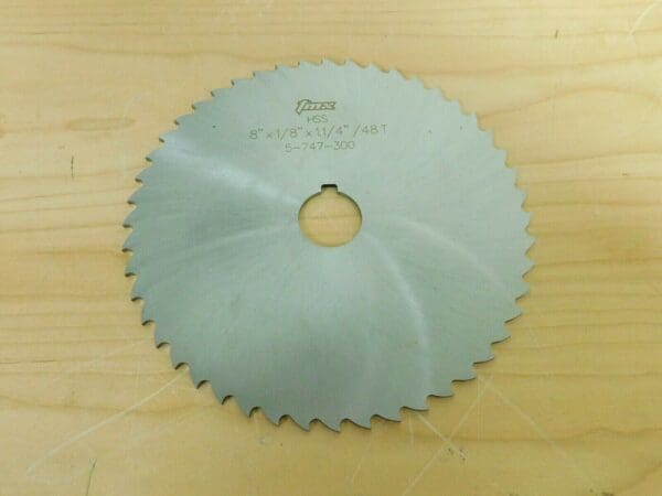 TMX Slitting & Slotting Saw 8" Diam x 1/8" Thick x 1-1/4" Arbor 48T 5-747-300