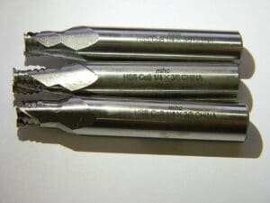 MHC 1/4" X 3/8" X 5/16" LC 3FL Cobalt C/C Roughing End Mills QTY 3 01896141