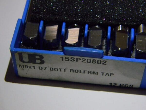 Union Butterfield Bottoming Taps M9 x 1.0 D7(6H) TiN HSS QTY 12 15SP20802