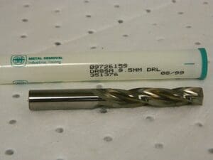 Metal Removal Carbide Drill 9.5mm 150° HP 3FL Bright Finish M10201