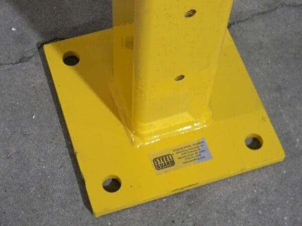 Steel King 42" Steel Guard Rail Mount Post 10" x 10" Base DCLYW