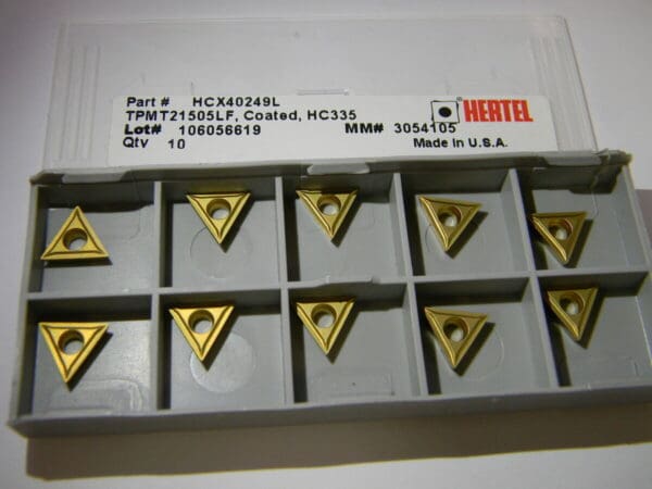 Hertel HCX40249L TPMT21505LF HC335 Carbide Turning Inserts Qty. 10