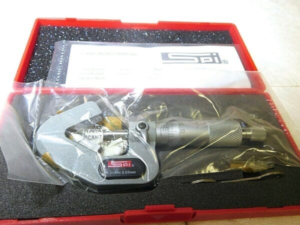 SPI V-Anvil Mechanical Micrometer 5-20mm Range 0.01mm Graduations 14-272-9