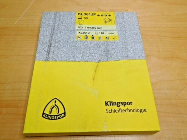 Klingspor Aluminum Oxide Sanding Sheets 9" x 11" Grit 120 KL361Jf Qty 50 2089