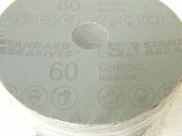 Standard Abrasives Coated Discs 4-1/2" Diam 7/8" Arbor 60 Grit 25 Pack 530036