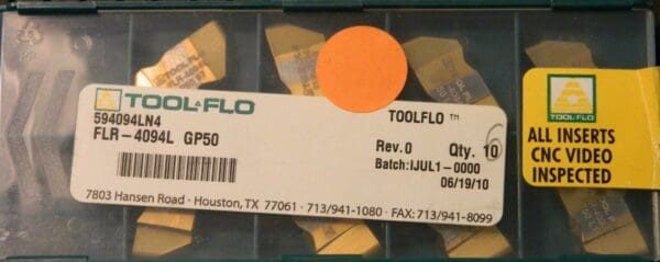 Tool Flo Grooving Inserts 8 Pack FLR-4094L GP50