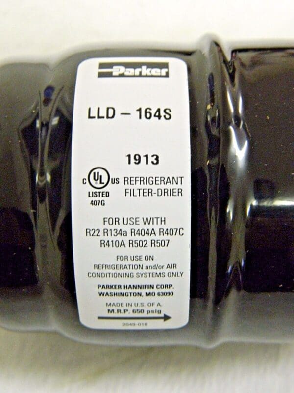 Parker Liquid Line Filter-Drier 1/2" ODF Solder LLD-164S