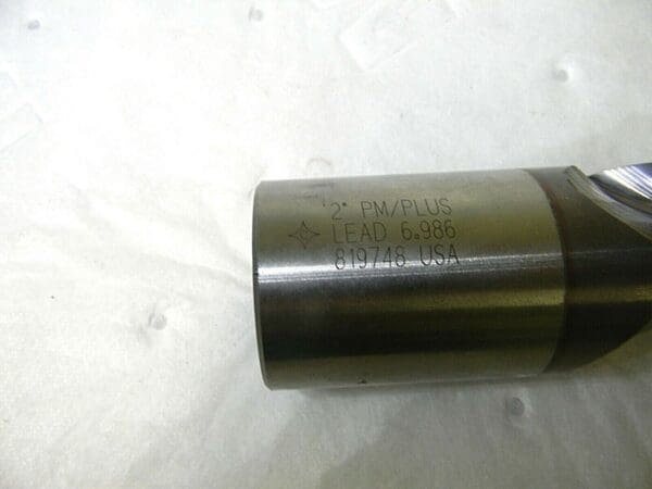 Cleveland Center Cutting End Mill 2” Dia 3Fl PM Plus TiCN Coat 10” OAL C40255