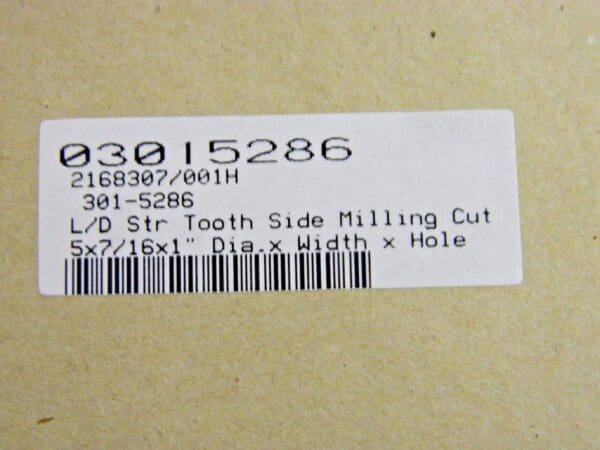 Side Milling Cutter HSS Straight Tooth5" x 7/16" x 1" 22T 03015286