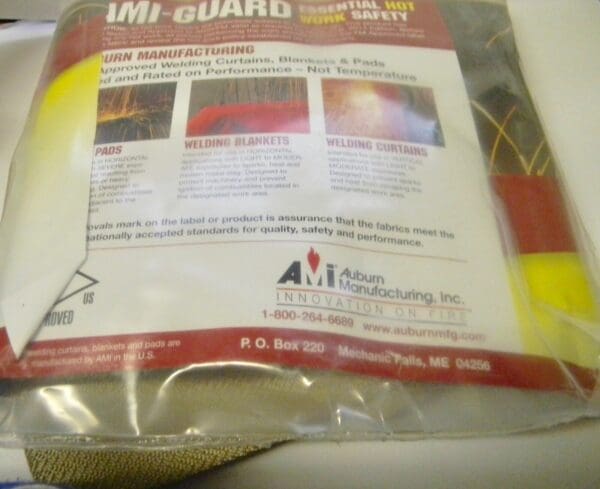 Auburn Mft. 4' x 4' High x 0.04" Thick Silica Welding Curtain AS2400-0404