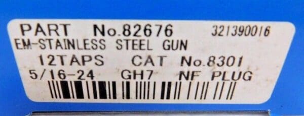 GTD Spiral Point Tap 5/16-24" UNF 3 FL H7 Vanadium HSS Qty 12 82676