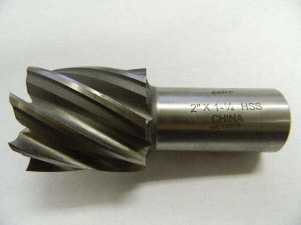 MHC 2" x 2" 1 1/4" x 4 1/2 Spiral End Mill 8 Flute M42 HSS Co