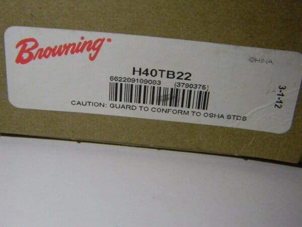 Browning Roller Chain Sprocket Hardened Steel 40 Pitch 22T H40TB22