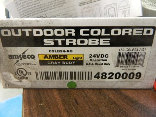 Potter OutDoor Colored Strobe Amber CSLB24AG