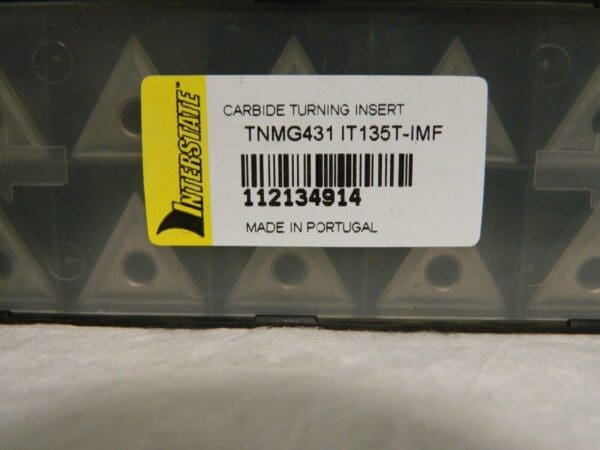 Interstate Carbide Turning Insert TNMG431 IMF IT135T Grade Qty 10 112134914