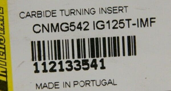 Interstate Carbide Turning Insert CNMG542 IMF IG125T Grade Qty 5 112133541