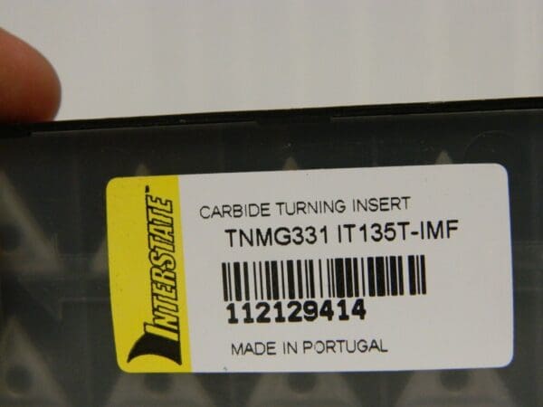 Interstate Carbide Turning Insert TNMG331 IMF Grade IT135T Qty 10 112129414