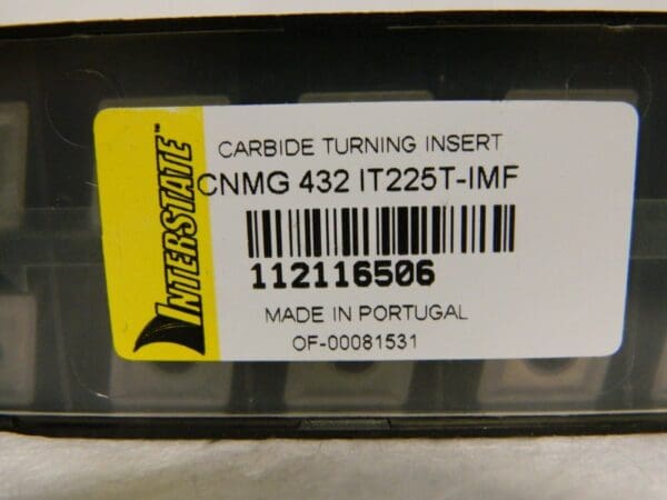 Interstate Carbide Turning Insert CNMG432 IMF IT225T Grade Qty 10 112116506