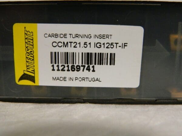 Interstate Carbide Turning Insert CCMT21.51 IF IG125T Grade Qty 10 112169741