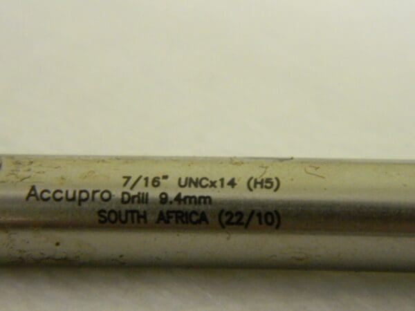 Accupro 7/16" - 14 UNC 3FL H5 Vanadium HSS Spiral Point Tap QTY 2 09223744