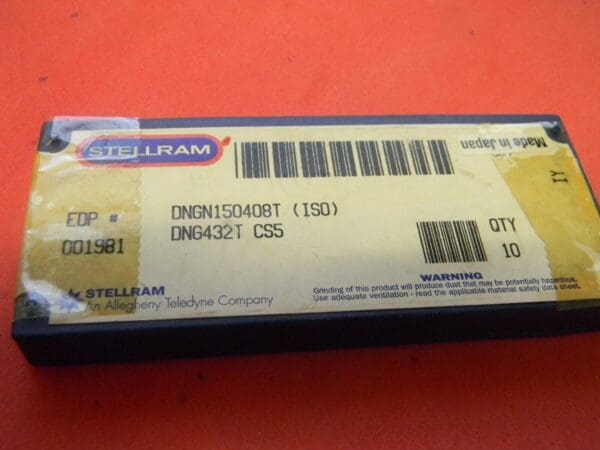 Stellram Indexable Ceramic Turning Insert DNG432T Grade CS5 #001981