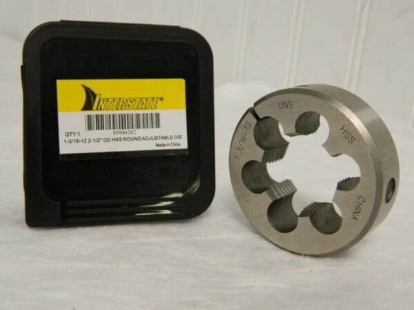 Interstate HSS Round Adjustable Die 1-3/16 - 12 UNS 03946282