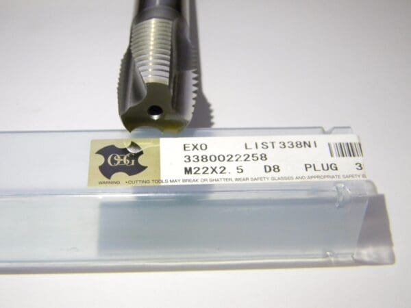 OSG M22 X 2.50mm 3 Fl D8 HR Coated HSS Spiral Point Tap 3380022258