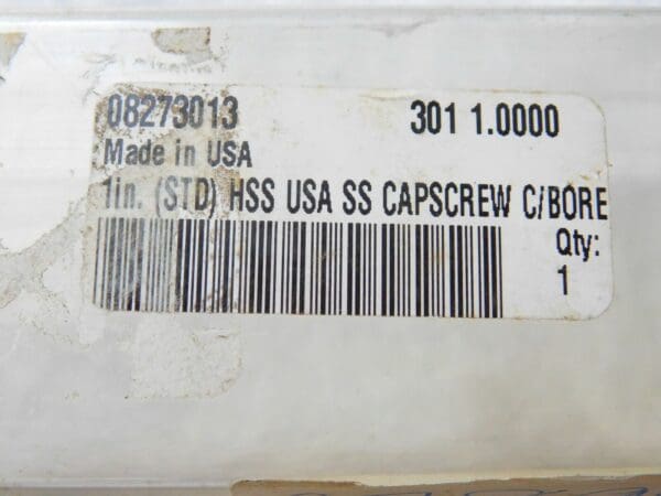 Yankee Capscrew Counterbore HSS 1.0000 Pilot x 8-1/2" OAL 4FL 301-1"