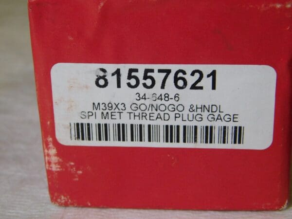 SPI Metric Taperlock Thread Plug Gage Double End M39x3 Thread Go/NoGo 34-648-6