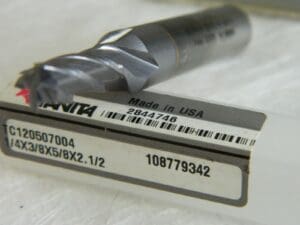 Hanita 5/8" LOC 2-1/2" OAL 4 FlCobalt Square End Mill TC120507004