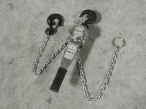 Chrome Plated Lever Chain Hoist 3300 lb Capacity 5 Ft. Lift