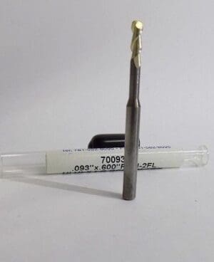 Microcut .093" x. 600" Long reach x 45 º HLX-2FL Carbide End mill 70093Z