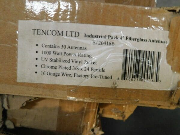 Tencom Ltd Fiberglass Antennas 30pk B/20416B