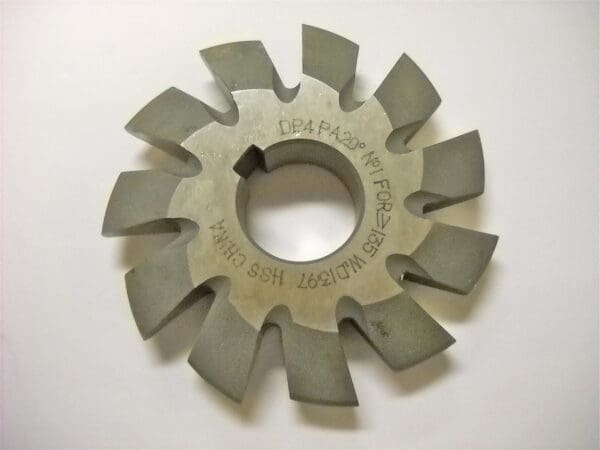 Pro-Grade Involute Gear Cutter 4 Pitch No. 1 HSS 1" Hole 20° PA 03180411