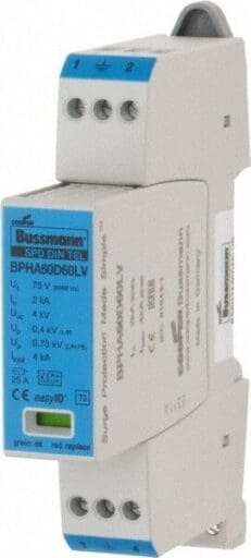 Cooper Bussmann 2 Pole 1 Phase 2 kA Hardwired Surge Protector BSPH2A60D60LVR