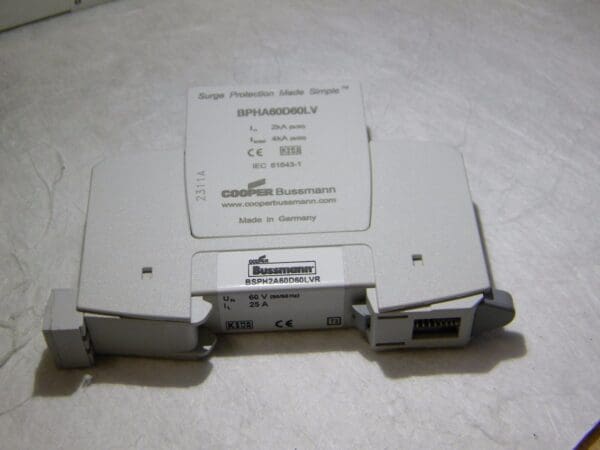 Cooper Bussmann 2 Pole 1 Phase 2 kA Hardwired Surge Protector BSPH2A60D60LVR