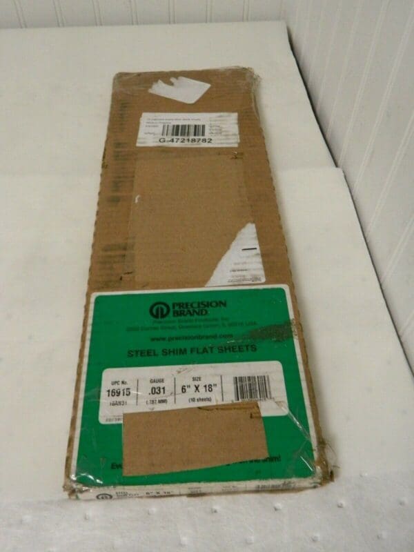 Precision Brand Shim Sheet Stock 18" Long x 6" Wide x 0.031" Thick Qty 10 16915