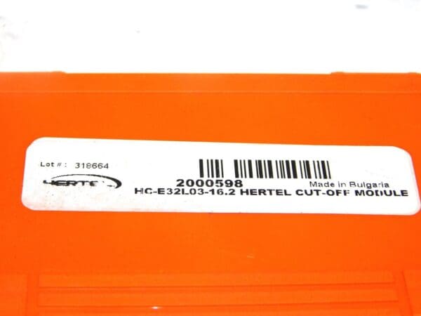 Hertel Indexible Cutoff & Grooving Module 3mm Max DOC LH HC-E32L03-16.2 20000598