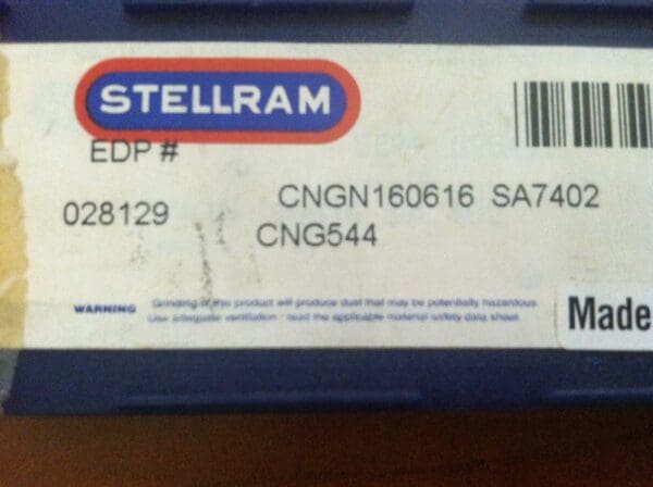 Stellram Ceramic Turning Inserts CNG544 Grade SA7402 Qty.10 028129