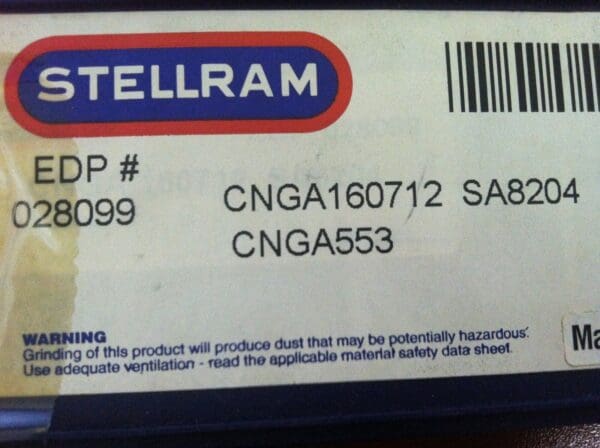 Stellram CNGA160712 CNGA553 SA8204 Index Ceramic Turning Inserts QTY 10 028099