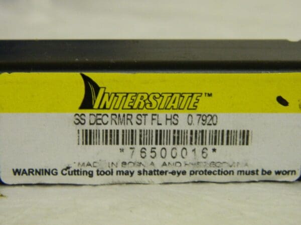 Interstate Chucking Reamer 0.7920" x 2-1/2" x 9-1/2" HSS 76500016