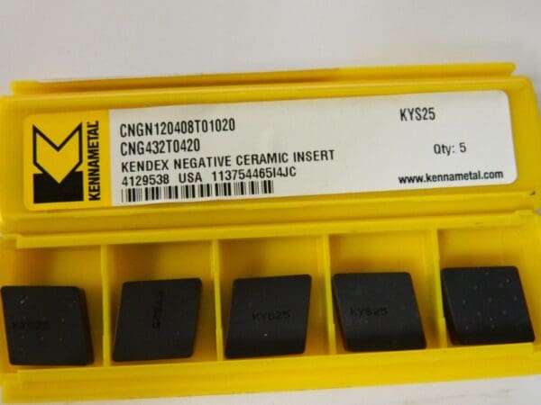 Kennametal CNG4432 T0420 Grade KYS25 Ceramic Turning Insert QTY 5 4129538