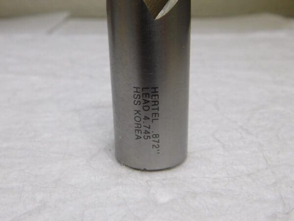 Hertel HSS Keyway End Mill 7/8” Dia 1.5” LOC 2Fl 30º Helix 3.75” OAL 84508290