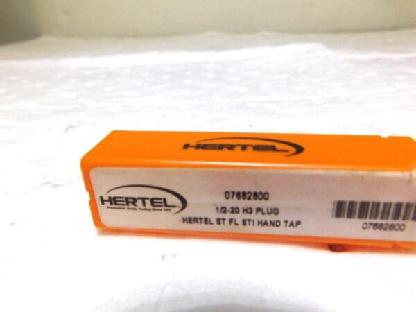 Hertel STI Hand Plug Tap 1/2-20 UNF 4Fl HSS 3-19/32” OAL Qty 2 07682800