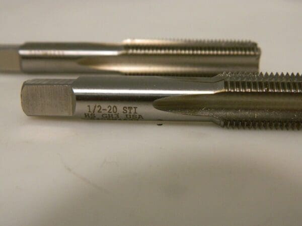 Hertel HSS Hand STI Tap 1/2-20 UNF H3 4 Flute Bottoming Chamfer Qty 2 07682818