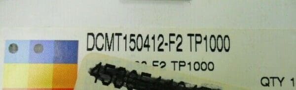 Seco DCMT433 F2 Grade TP1000 Carbide Turning Insert Qty. 6 01152